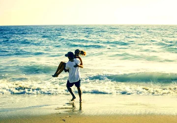 Couple on a beach vacation